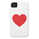 Single Red Heart iPhone 4 Case-Mate Barely There