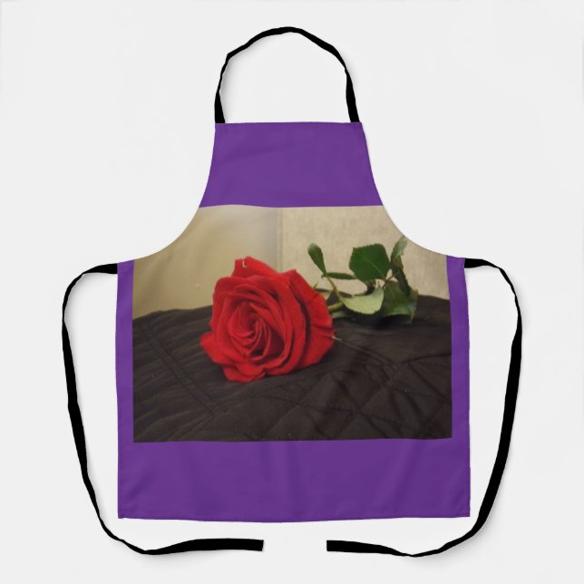 Single Red Rose Apron (Front)