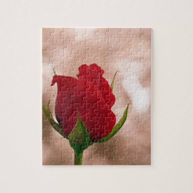 Single Red Rose Jigsaw Puzzle (Vertical)