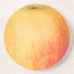 Single ripe apple coaster