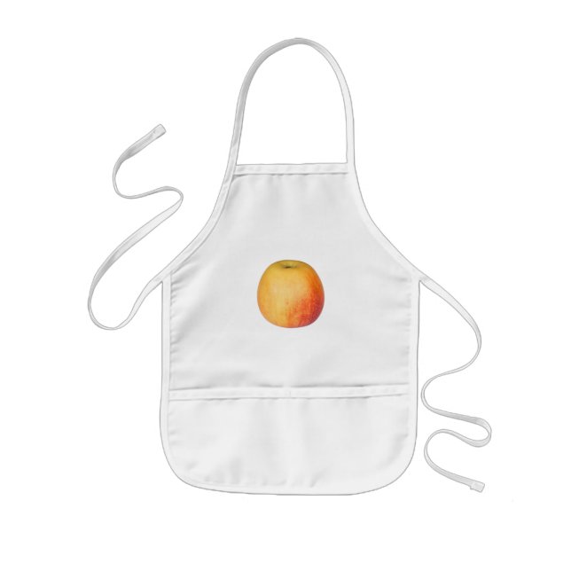 Single ripe apple kids apron (Front)