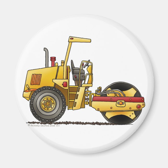 Single Roller Compactor Construction Magnets (Front)