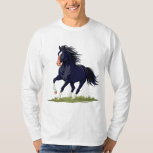 SINGLE RUNNING BLACK HOURSE T-Shirt