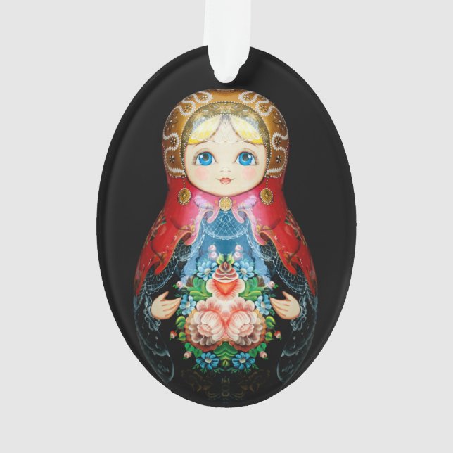 Single Russian doll Ornament (Back)