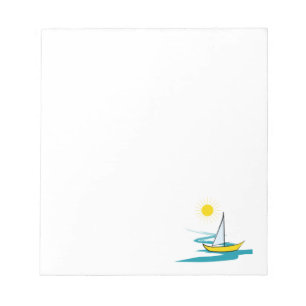 Single sailboat notepad