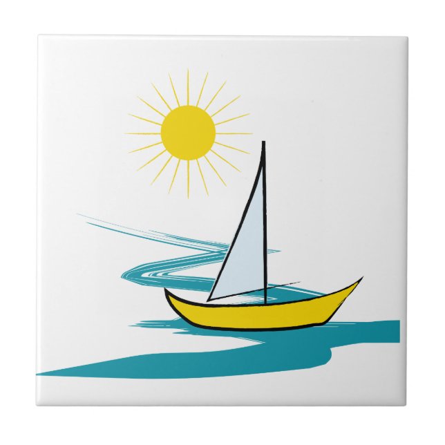 Single sailboat tile (Front)