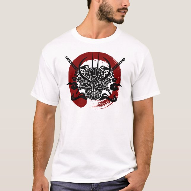 Single Samurai Enso Blood Circle T-Shirt (Front)
