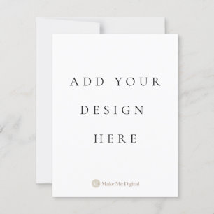 SINGLE SIDE 4.25x5.5 inch Invitation Card Portrait