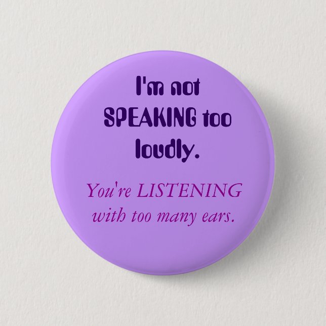 Single-Sided Hearing Deaf Awareness Button (Front)