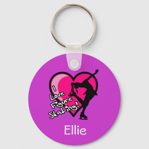 Single Skater, purple - Add Your Name KeyChain