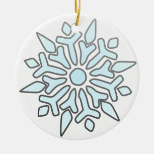 Single Snowflake Christmas Ornament