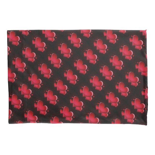 Single Standard Size Pillowcase/Hearts Pillowcase (Front)