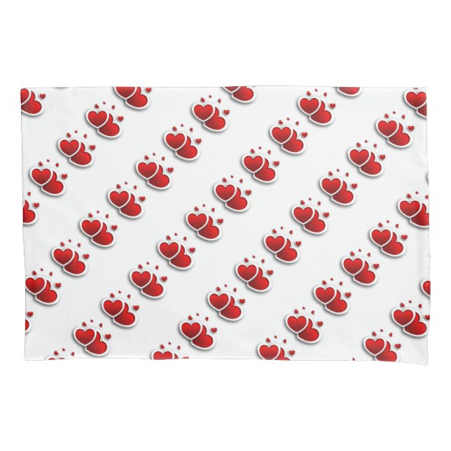 Single Standard Size Pillowcase/Hearts Pillowcase (Front)