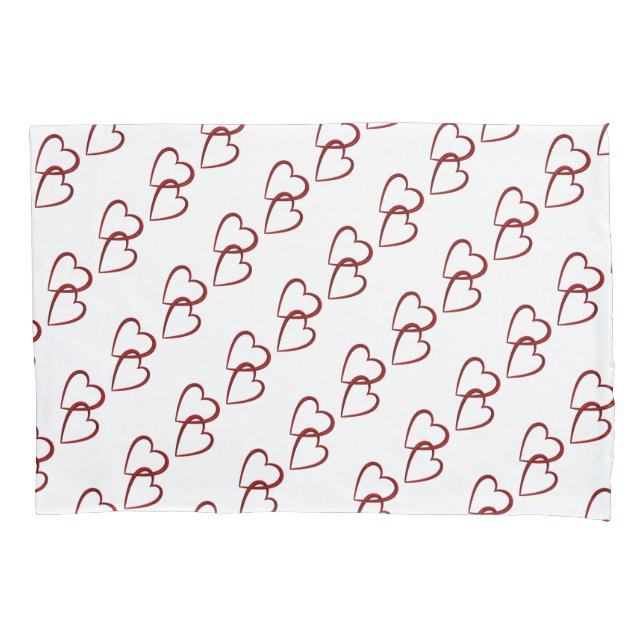Single Standard Size Pillowcase/Hearts Pillowcase (Front)