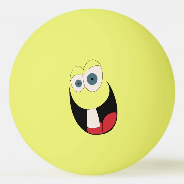Single Tooth Funny Face Ping Pong Ball (Front)
