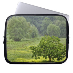 Single tree in agricultural farm field, Tuscany, 2 Laptop Sleeve