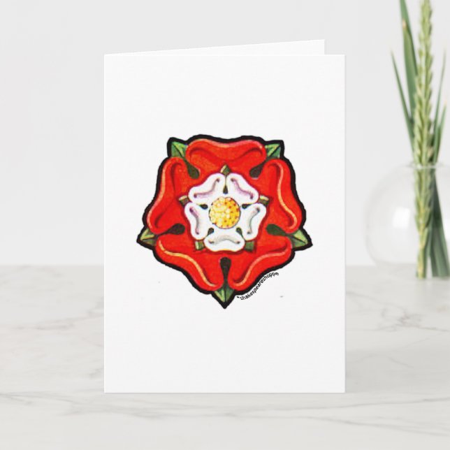 Single Tudor Rose Card (Front)