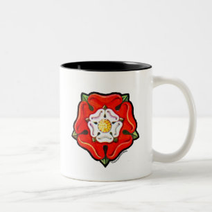 Single Tudor Rose Two-Tone Coffee Mug