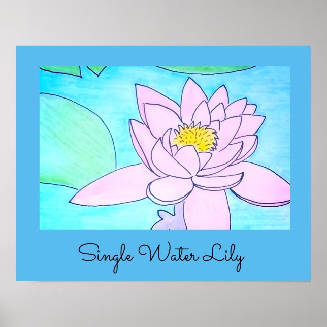 Single Water Lily  Poster (Front)