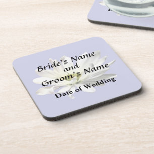Single White Daisy Wedding Products Coaster