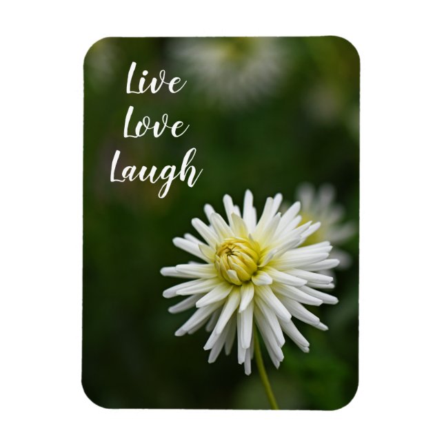 Single White Flower Motivational Magnet (Vertical)