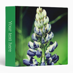 Single Wild Purple Lupine Flower Personalized Binder