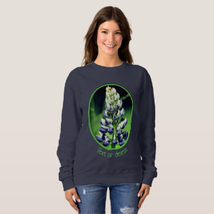 Single Wild Purple Lupine Flower Personalized Sweatshirt