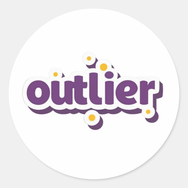 single word outlier data analyst sticker (Front)