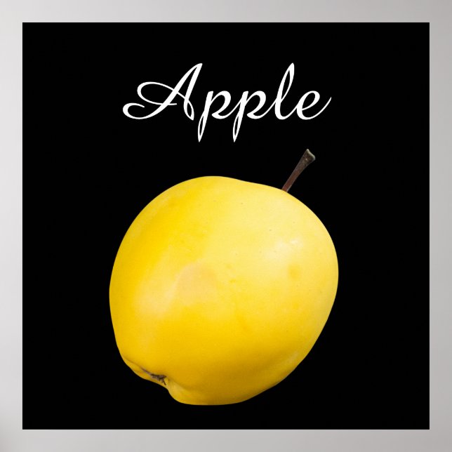Single yellow apple poster (Front)