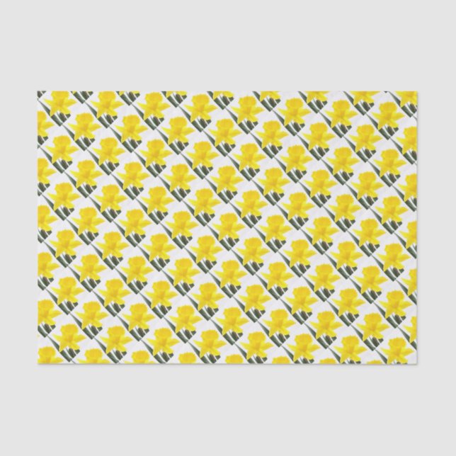Single Yellow Narcissus Daffodil Tissue Paper (Front)