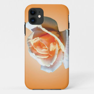 single yellow rose flower in yellow background. iPhone 11 case