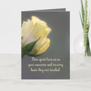 SINGLE YELLOW ROSE SYMPATHY CARD