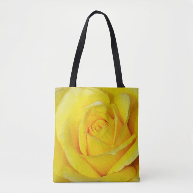 Single yellow rose tote bag (Front)