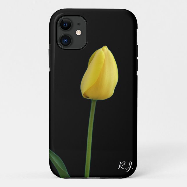 single yellow tulip flower Case-Mate iPhone case (Back)