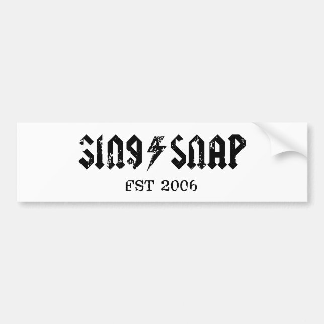 SingSnap Bumper Sticker (Front)
