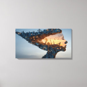 Singular civilization canvas print