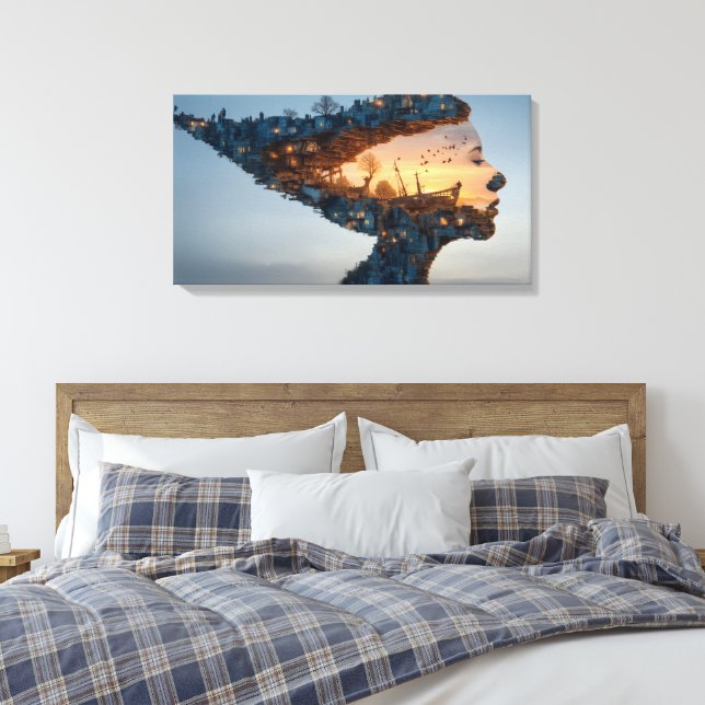 Singular civilization canvas print (Insitu(Bedroom))