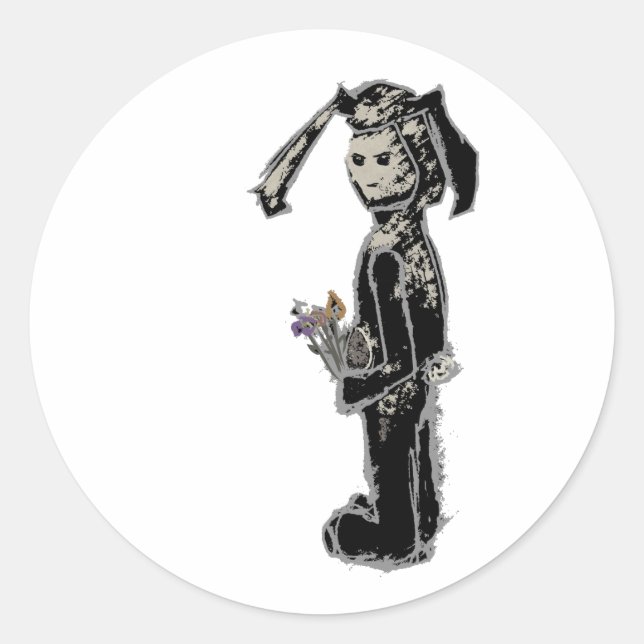 sinibunny classic round sticker (Front)