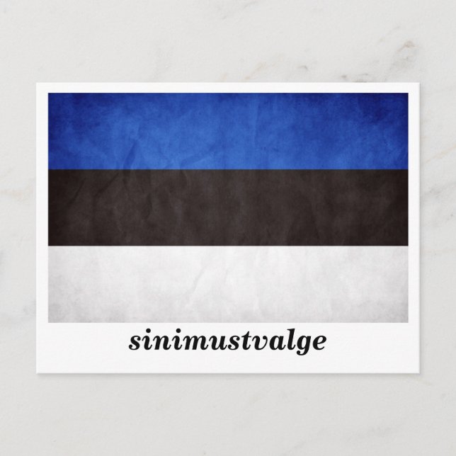 "sinimustvalge" Estonia Flag Postcard (Front)