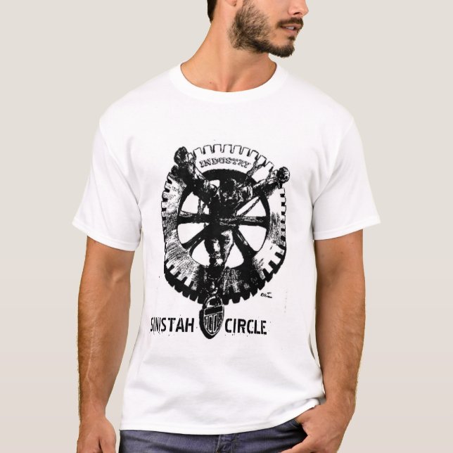 SINISTAH CIRCLE-Industrial Crucifixion T-Shirt (Front)