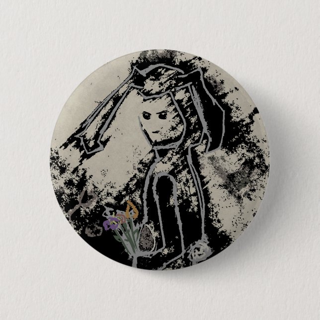 sinister bunny 2 inch round button (Front)