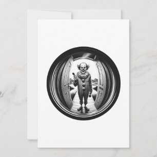 Sinister Clown at Your Door   Fisheye Invitation