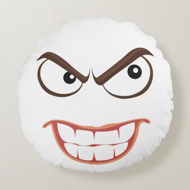 SINISTER FACE ROUND PILLOW (Front)