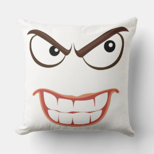 SINISTER FACE THROW PILLOW