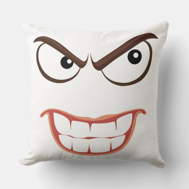 SINISTER FACE THROW PILLOW (Front)