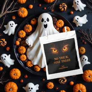 Sinister Glowing Orange Eyes Halloween Favour Bag