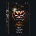 Sinister Jack-O-Lantern Pumpkin Halloween Party Invitation<br><div class="desc">Customize for any event</div>