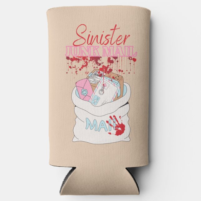 Sinister Mail Delivery Seltzer Can Cooler (Front)