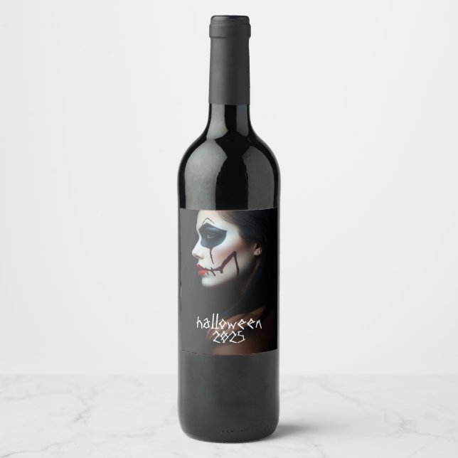 Sinister Sip - Halloween Vin Étiquette par STUDIO  (Devant)