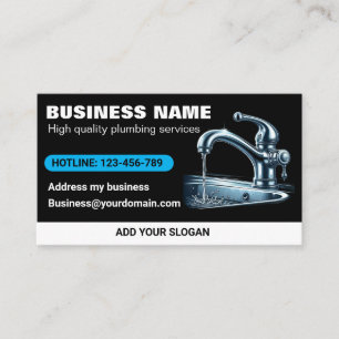 Sink Is Broken Plumbing Service Business Card